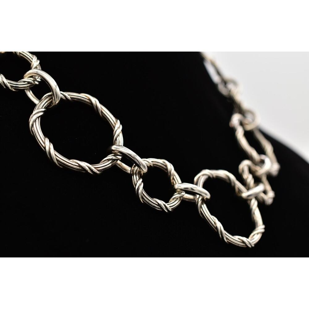 Peter Thomas Roth Sterling Signature 20" Necklace 135.0g Ribbon Reed Design - Picture 4 of 12